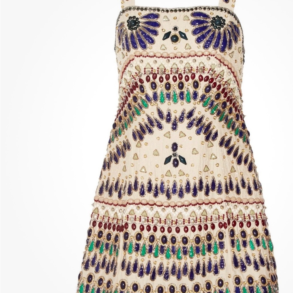 Alice + Olivia Fowler Beaded Embroidered Dress
